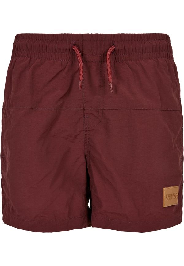 Urban Classics Kids Boys' Block Swim Shorts cherry