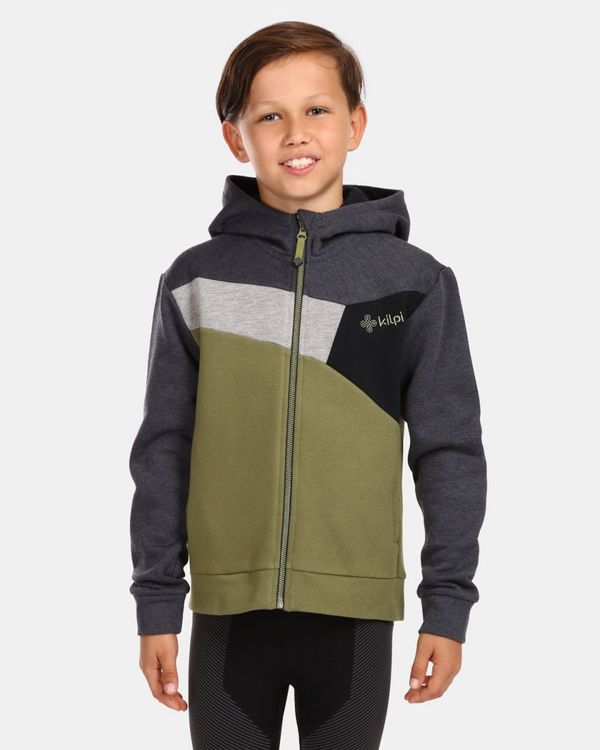 Kilpi Boys' cotton sweatshirt Kilpi PREDA-JB Green