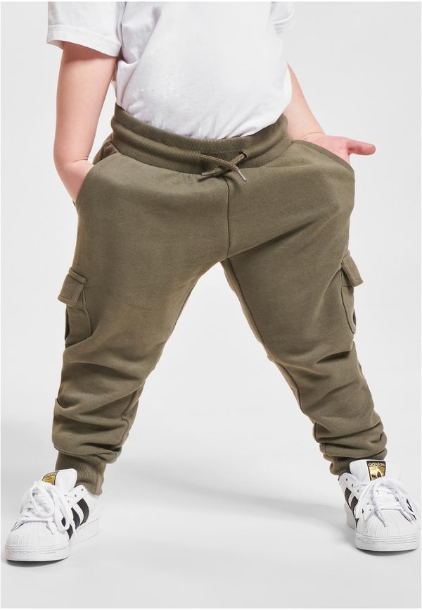 Urban Classics Boys Fitted Cargo Sweatpants - Olive