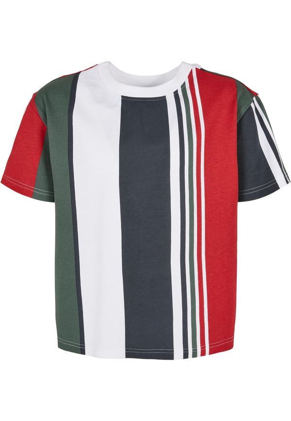 Urban Classics Kids Boys Heavy Oversized Big AOP Stripe Tee White/Navy