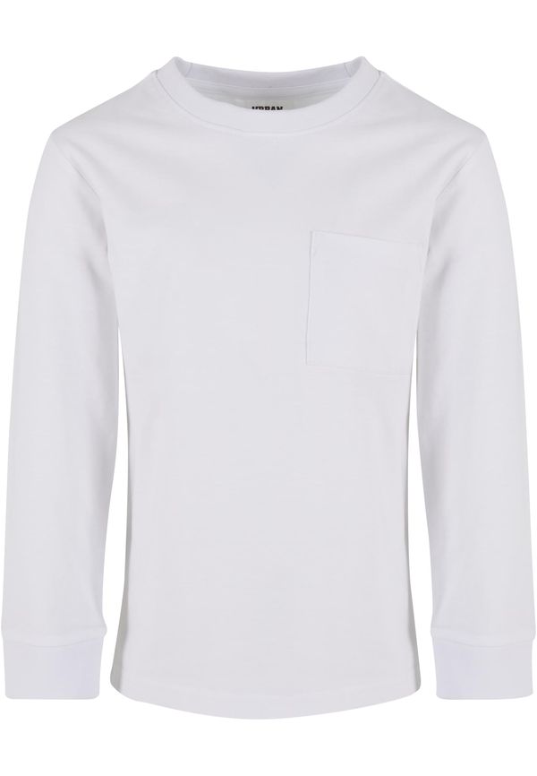 Urban Classics Boys' long-sleeved T-shirt with pocket white