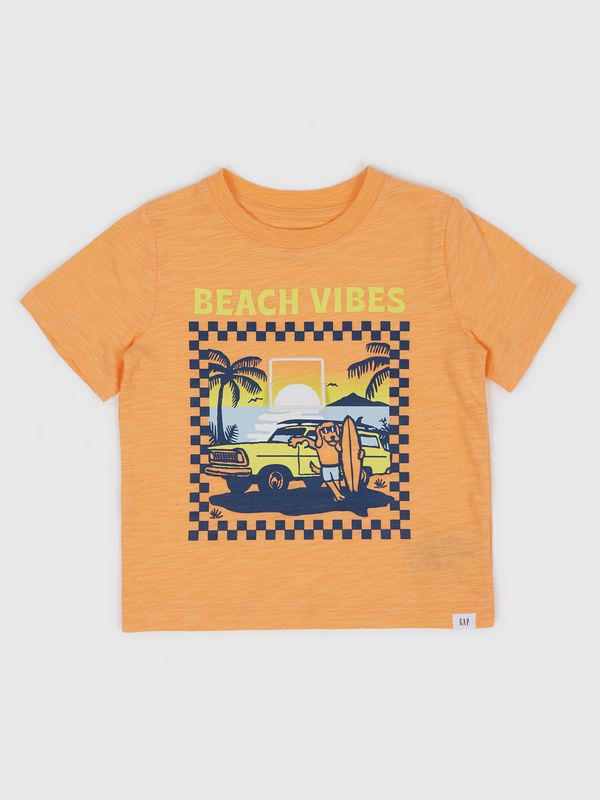 GAP Boys' Orange Brindle T-Shirt GAP Beach Vibes