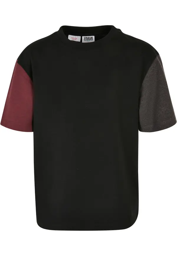 Urban Classics Boys' Organic Oversized T-Shirt Colorblock Black