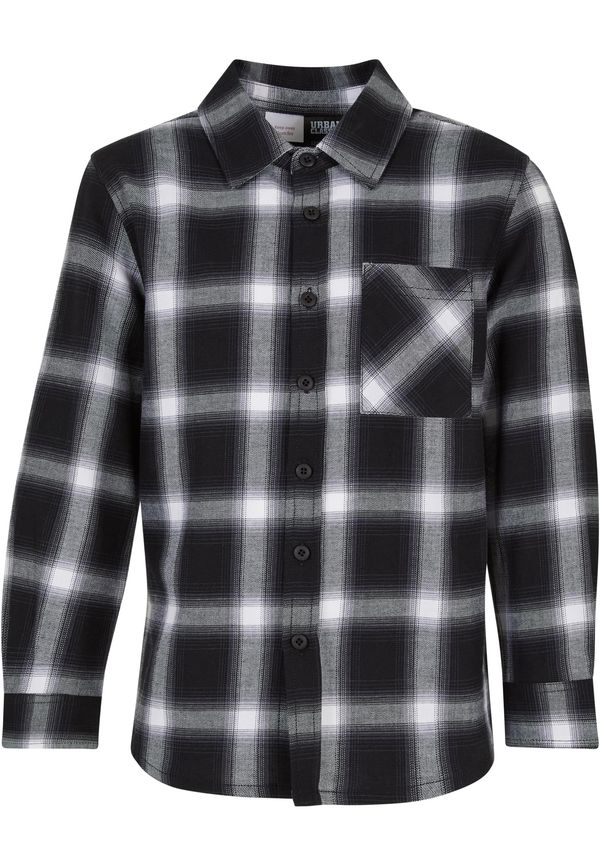 Urban Classics Kids Boys' Oversized Plaid Shirt Black/White