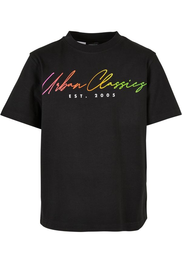 Urban Classics Boys Script Logo T-Shirt Black