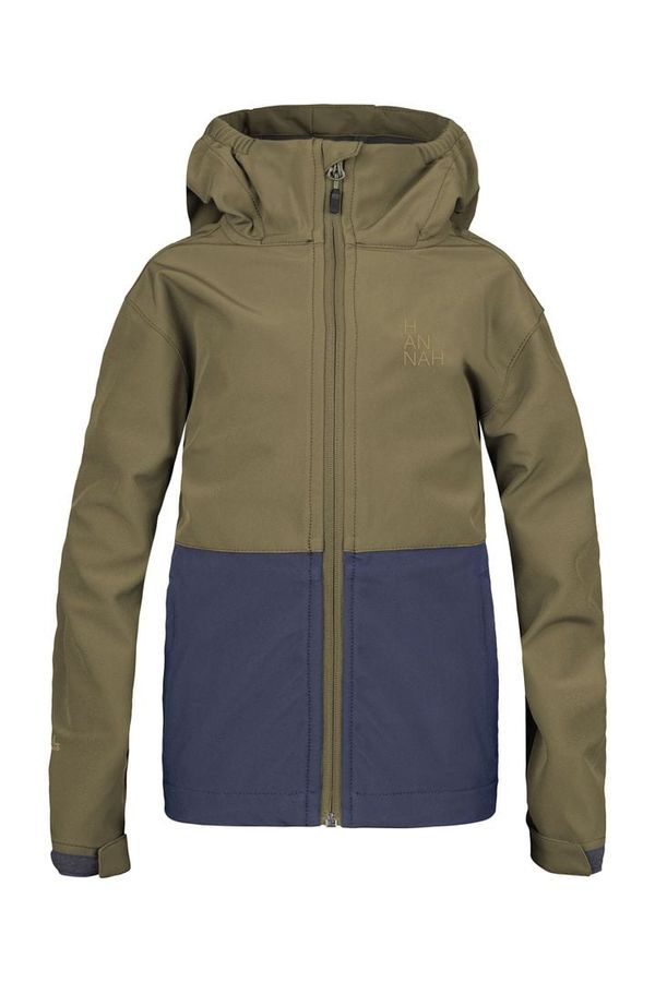 HANNAH Boys' softshell jacket Hannah WAT JR military olive/india ink