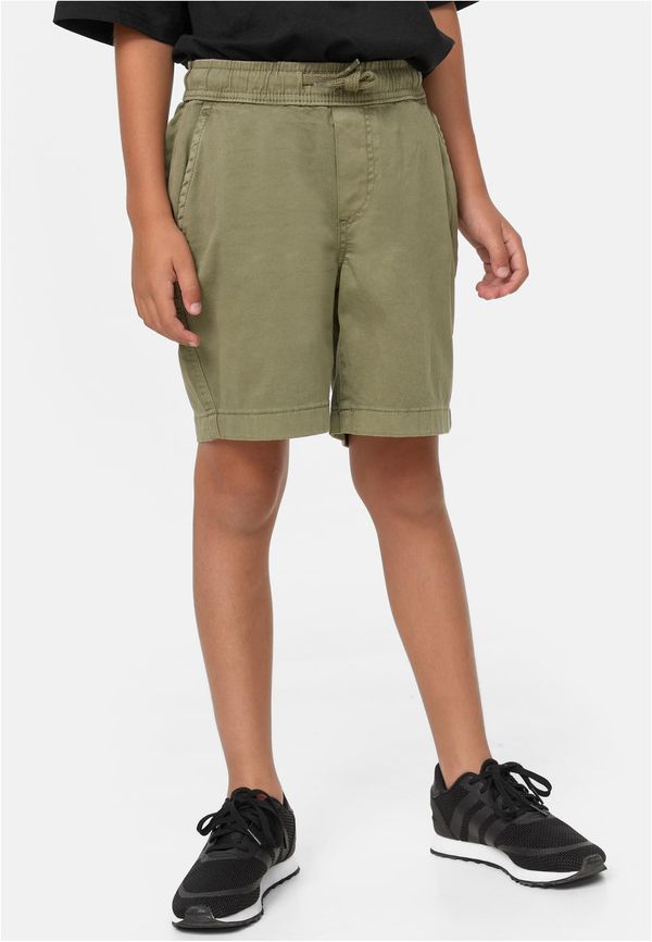 Urban Classics Kids Boys Strech Twill Joggshorts Olive