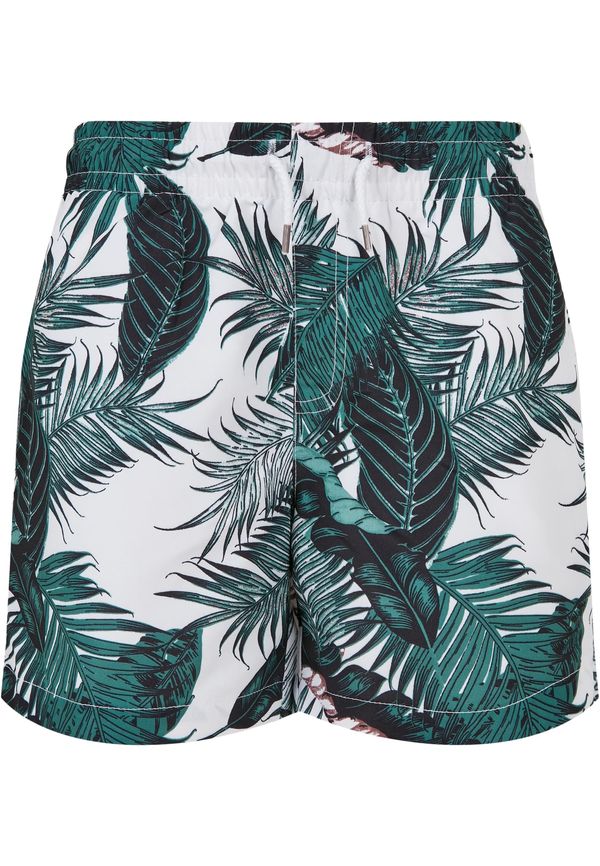 Urban Classics Boys' swimsuit with palm leaf pattern aop