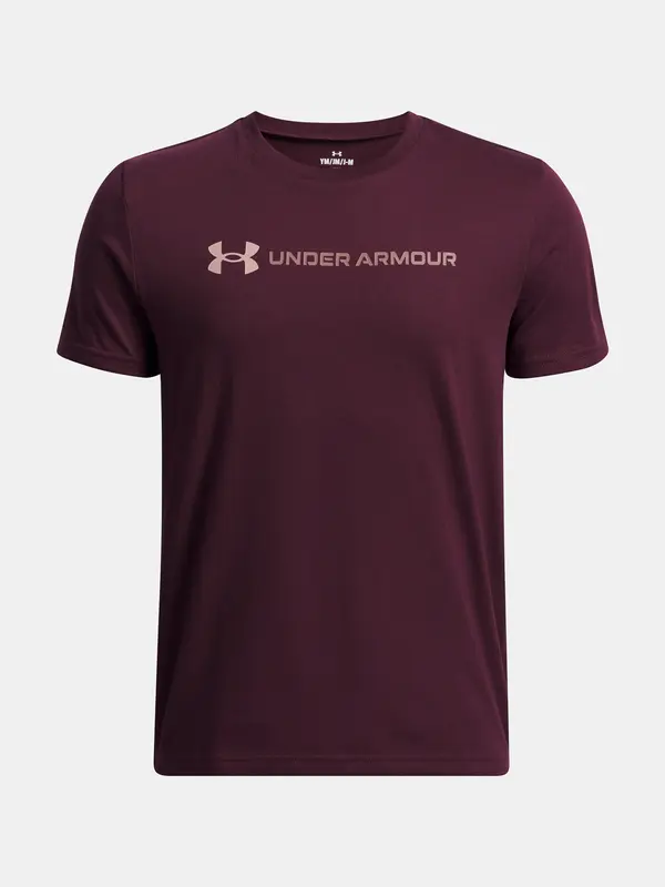 Under Armour Boys' T-Shirt Under Armour UA B LOGO WORDMARK SS-RED - Boys