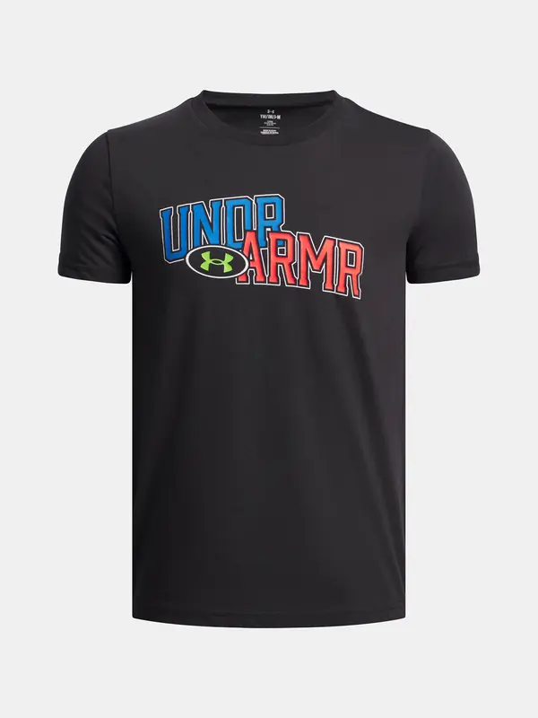 Under Armour Boys' T-shirt Under Armour UA OVERLAY WM SS-BLK - Boys