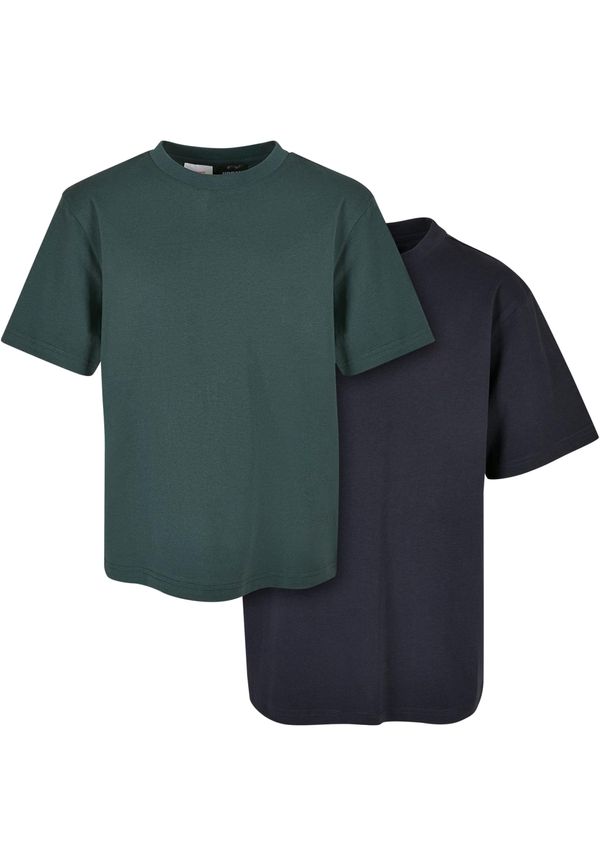 Urban Classics Kids Boys Tall Tee 2-Pack navy+bottlegreen