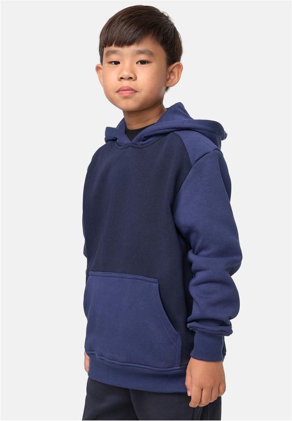 Urban Classics Kids Boys' Two-Tone Fake Raglan Midnight Navy/Navy Hoodie/Dark Blue