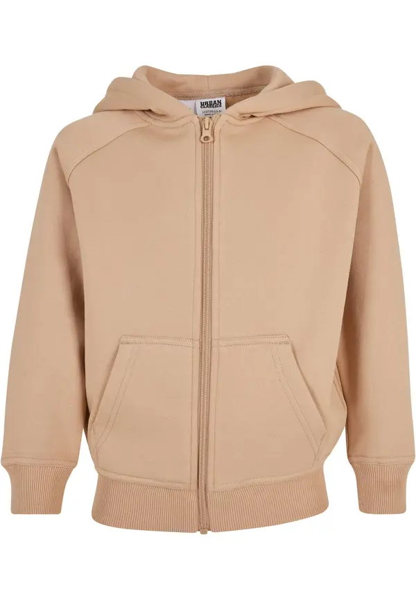 Urban Classics Boys' zippered hoodie in beige