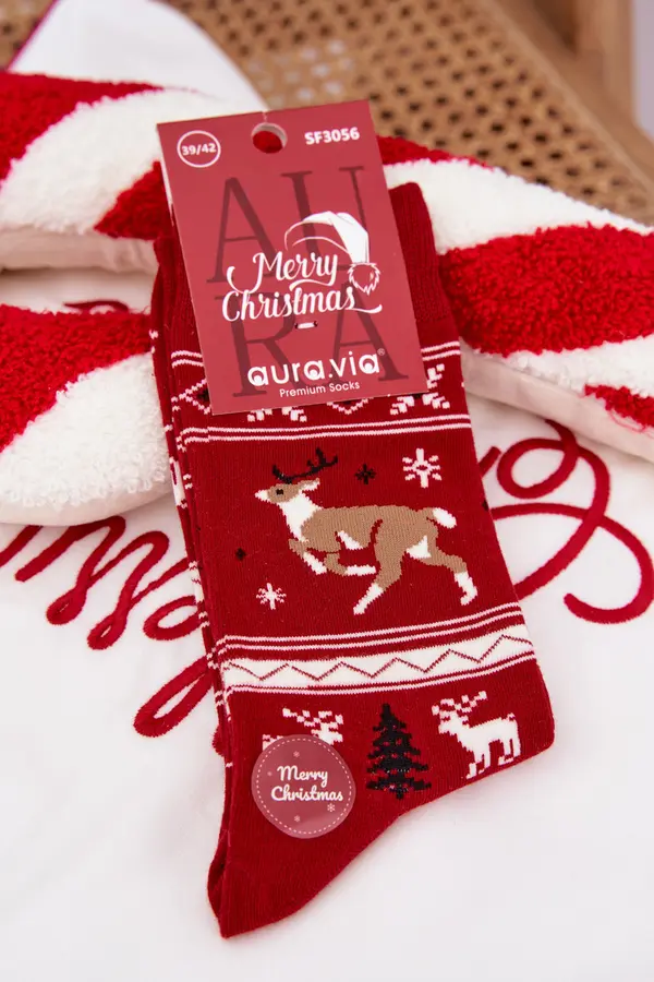 Aura.via Božične nogavice Aura.via z motivom severnih jelenov