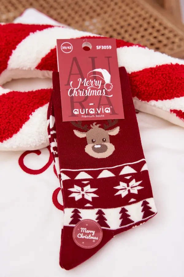 Aura.via Božične nogavice z motivom severnih jelenov