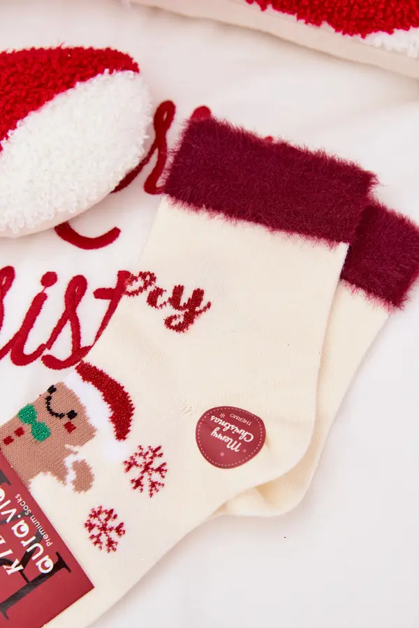 Aura.via Božične otroške nogavice z motivom medenjakov