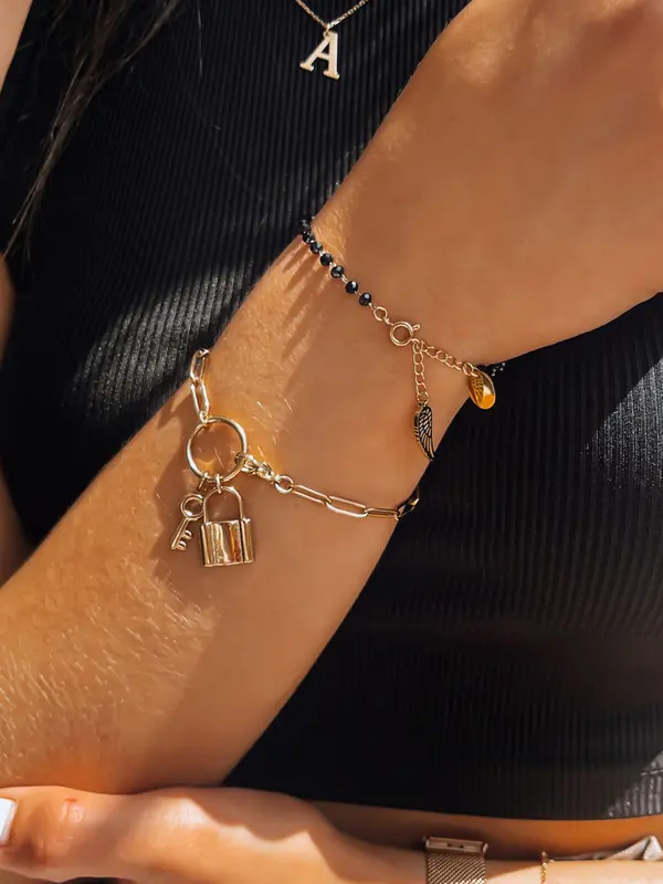 DStreet Bransoletka FREE TIME czarna Dstreet