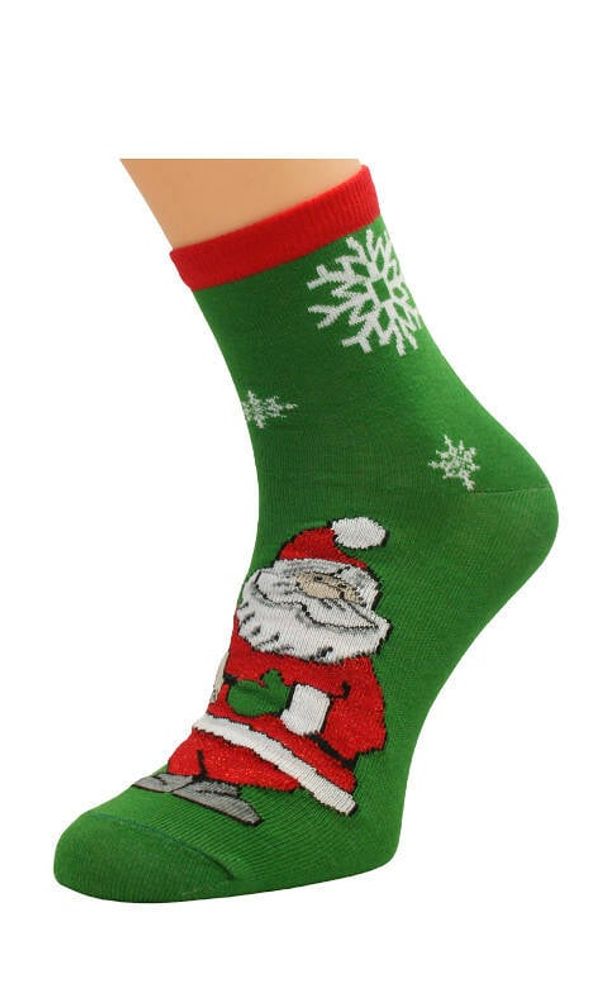 Bratex Bratex 2988 X-Mass Socks Women's Socks 36-41 green d-986