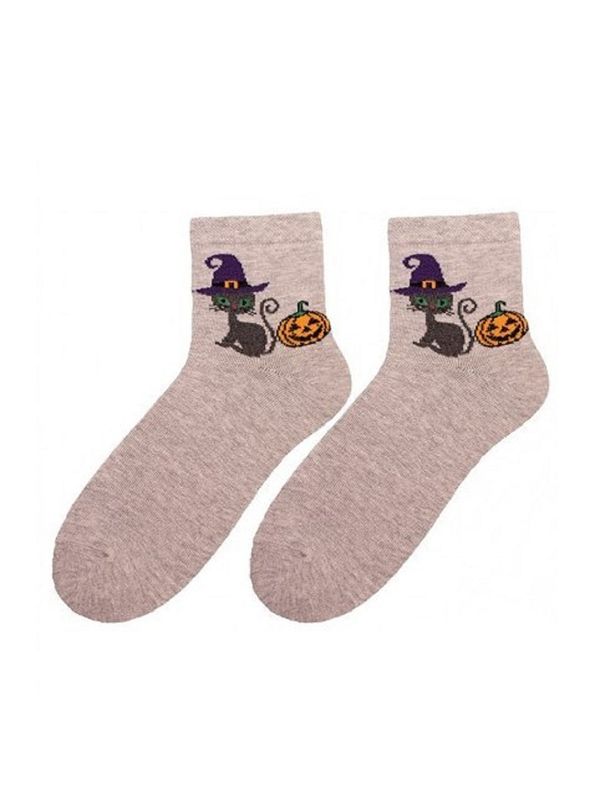 Bratex Bratex Popsox Halloween Socks 5643 Women's 36-41 Grey D-024