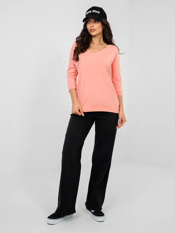 RUE PARIS Breskova bluza s kratkimi rokavi