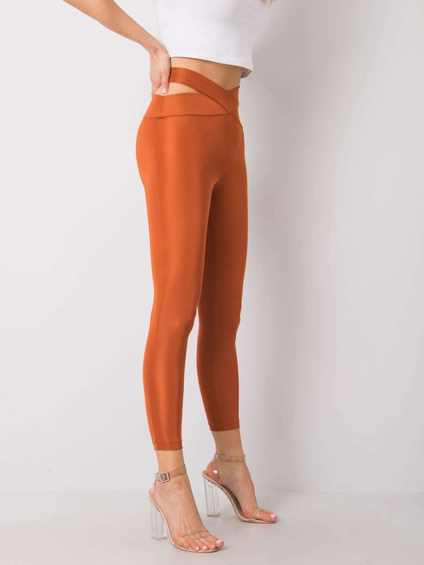 Fashionhunters Brick red leggings Alayna RUE PARIS