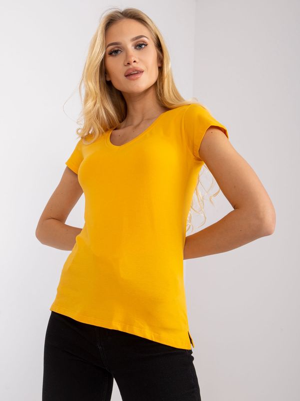 Fashionhunters Bright orange square T-shirt