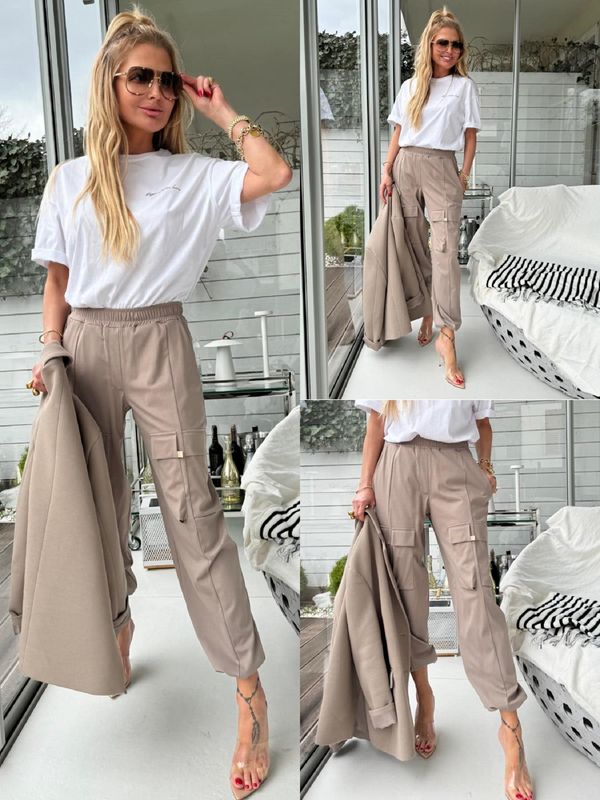 By o la la Brown cargo pants By o la la