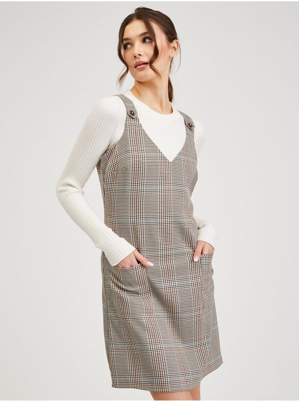 Orsay Brown checkered dress ORSAY - Ladies