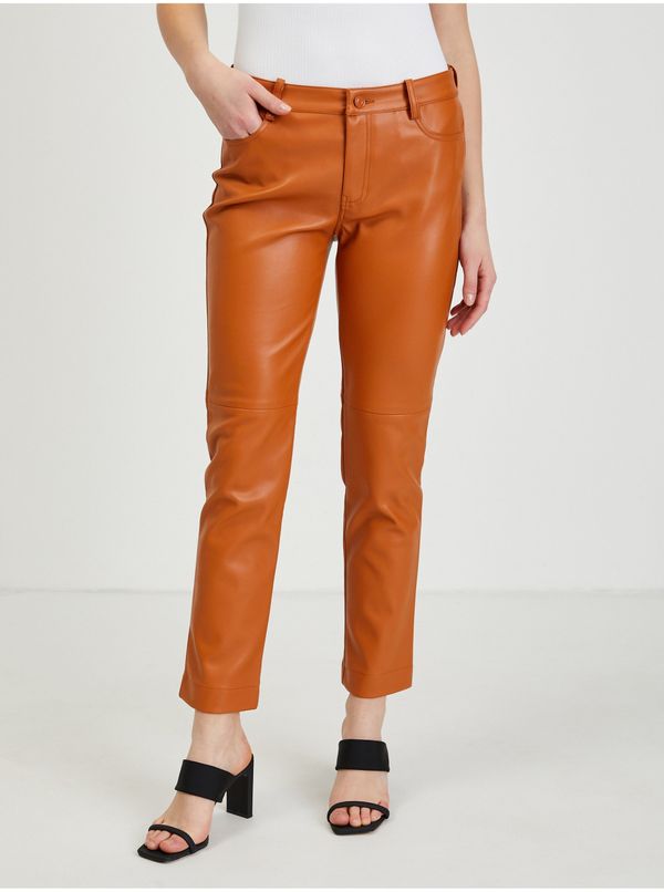 Orsay Brown leatherette pants ORSAY - Ladies