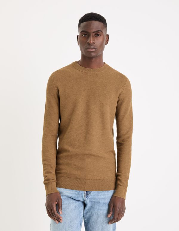 Celio Brown men's basic sweater Celio Bepic