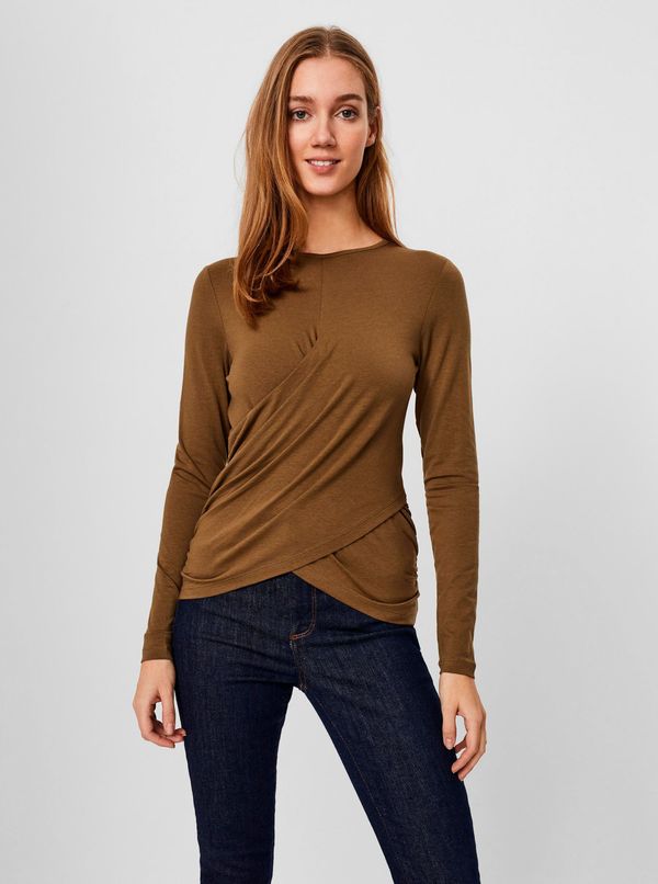 Vero Moda Brown T-shirt VERO MODA-Panda - Women
