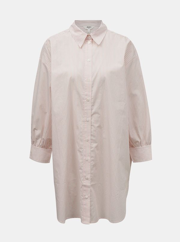 .OBJECT Brown-white striped long shirt . OBJECT Mahin - Women