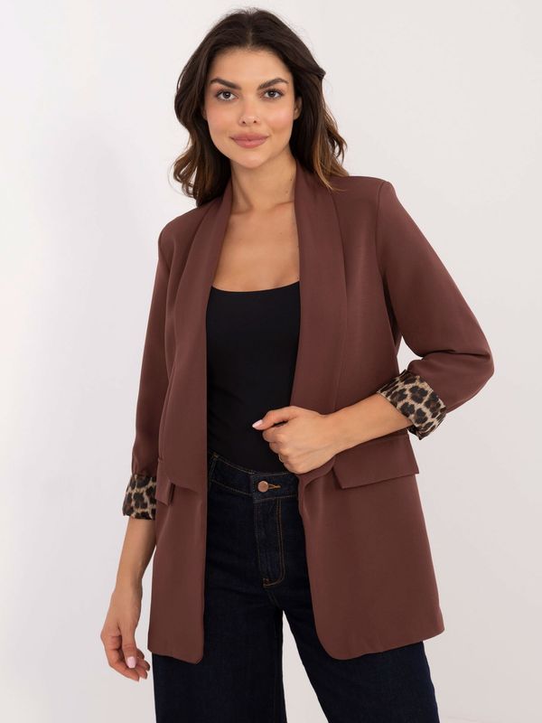 Fashionhunters Brown women's blazer