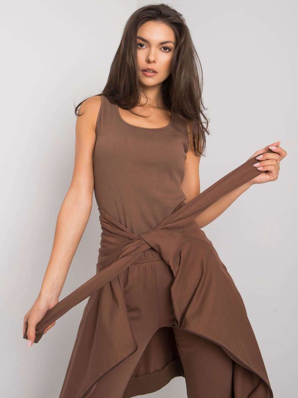 Fashionhunters Brown women's casual set