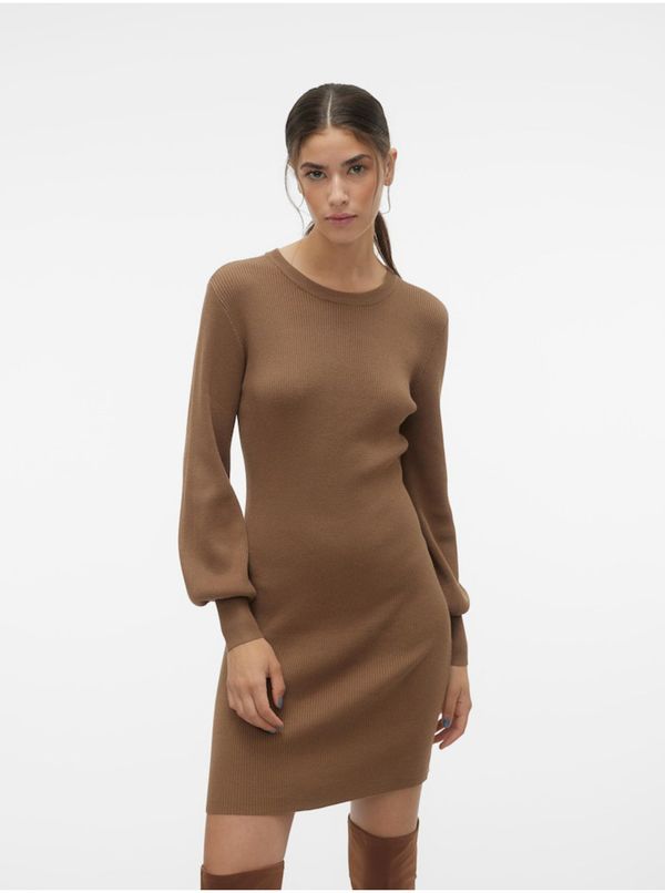 Vero Moda Brown women's sweater dress AWARE by VERO MODA Haya - Women's