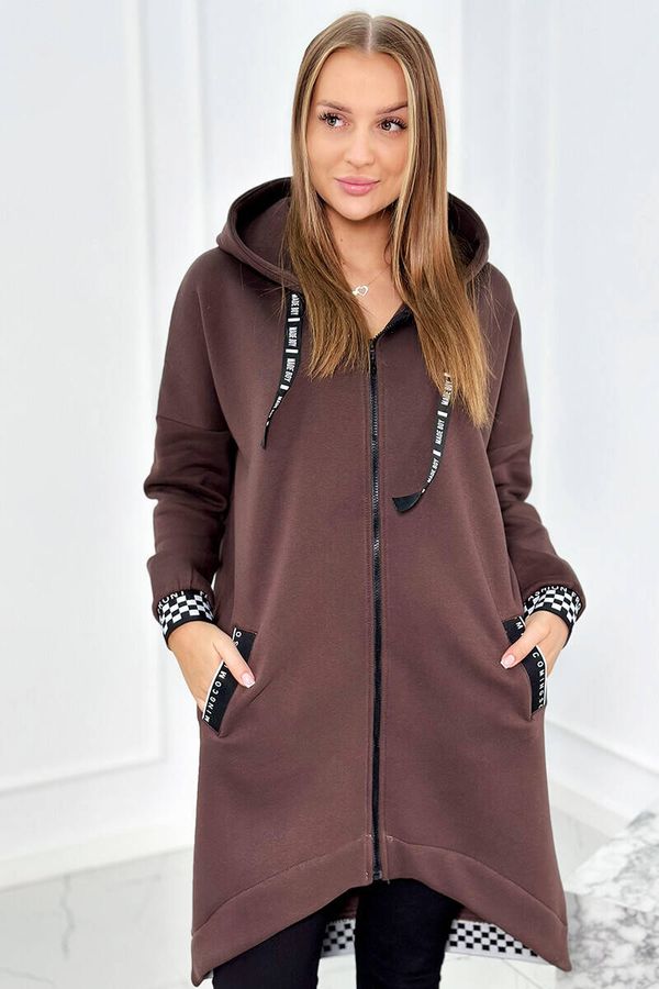 Kesi Brown zip-up hoodie