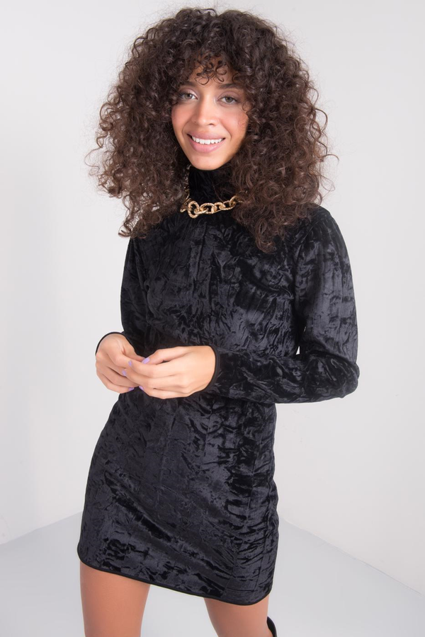 Fashionhunters BSL black velour top