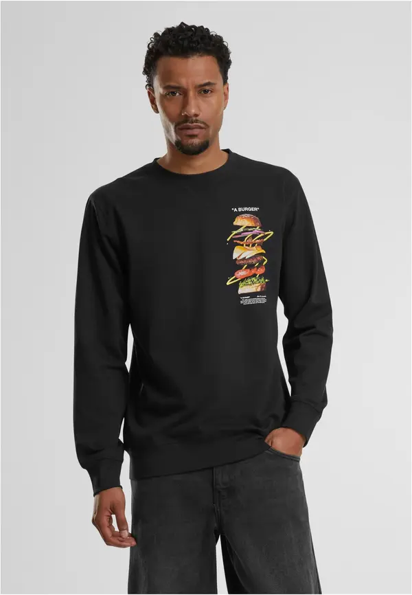 Mister Tee Burger Crewneck black