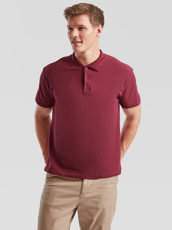 Fruit of the Loom Burgundy Men's Polo Shirt Original Polo Friut of the Loom