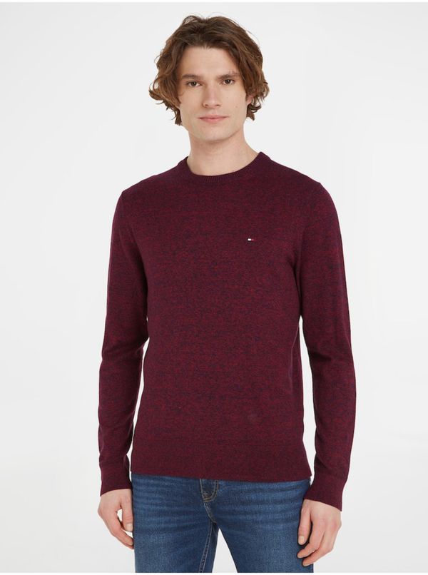 Tommy Hilfiger Burgundy men's sweater with cashmere Tommy Hilfiger - Men's