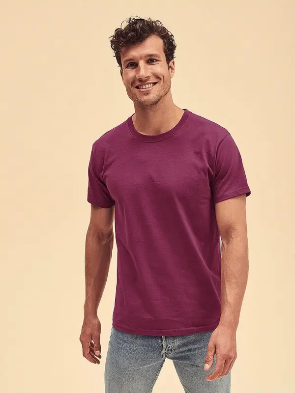 Fruit of the Loom Burgundy Men's T-shirt Valueweight Fruit of the Loom