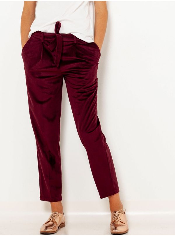 CAMAIEU Burgundy velvet shortened trousers CAMAIEU - Ladies