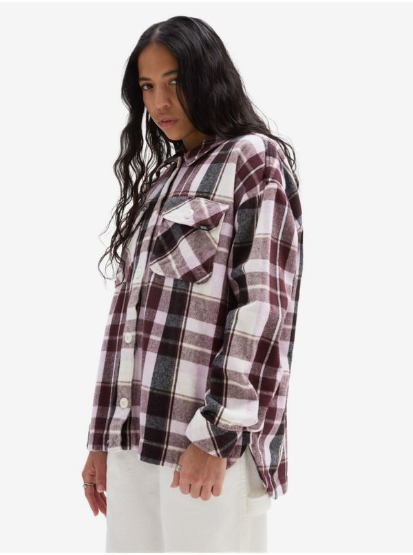 Vans Burgundy-white women's flannel shirt VANS Eliza - Women