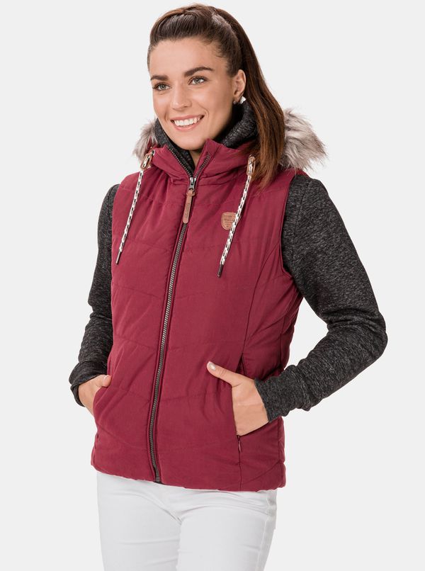 SAM73 Burgundy women's quilted vest SAM 73 Abbie