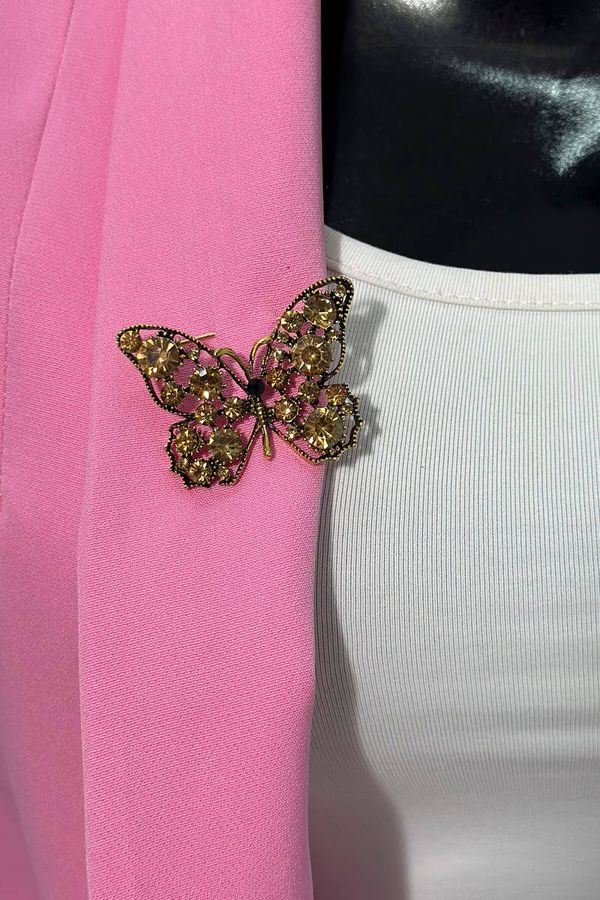 Kesi Butterfly Brooch A-2-21-7 apricot + gold