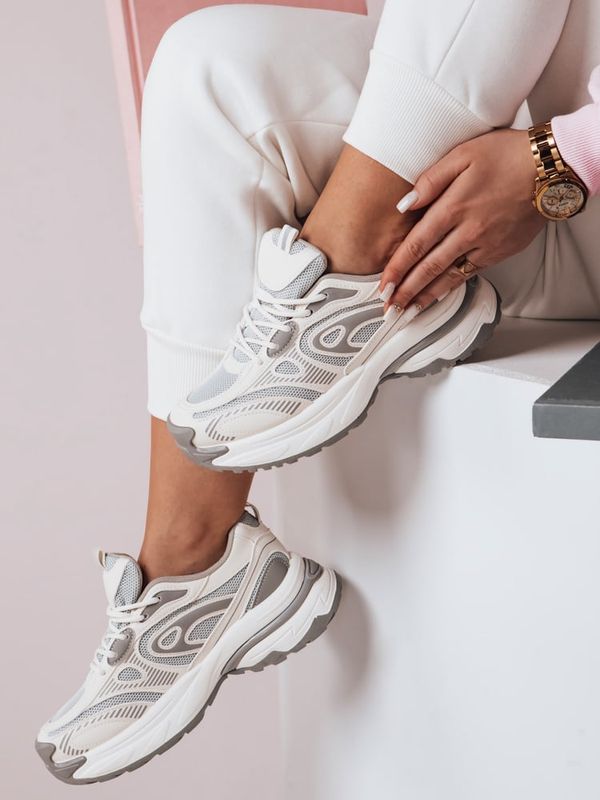 DStreet Buty sportowe damskie na platformie AIRBOOS szare Dstreet