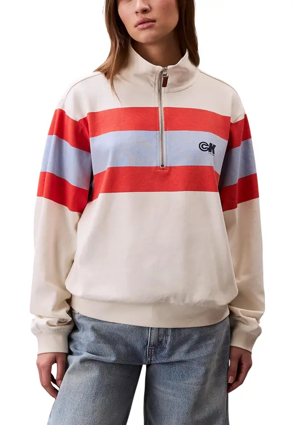 Calvin Klein Calvin Klein črtasta jopa s kapuco