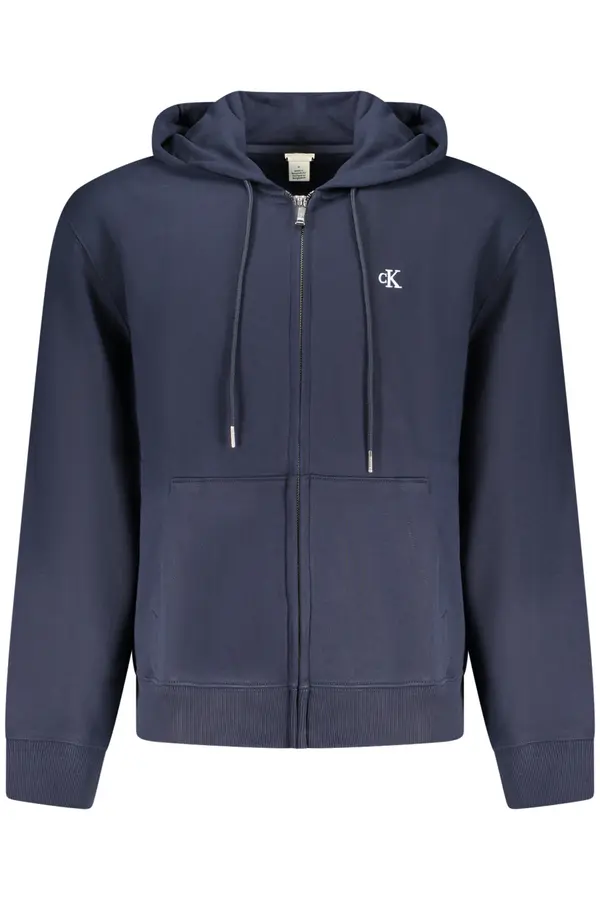 Calvin Klein CALVIN KLEIN MEN'S BLUE ZIP-UP SWEATSHIRT
