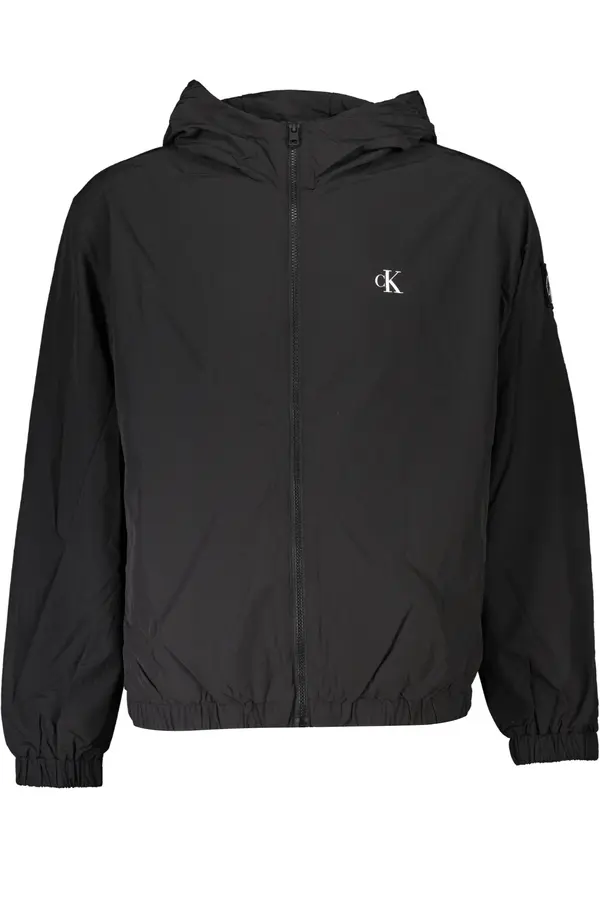 Calvin Klein Calvin Klein Men's Brand Logo Detailed Regular Fit Long Sleeve Black Jacket