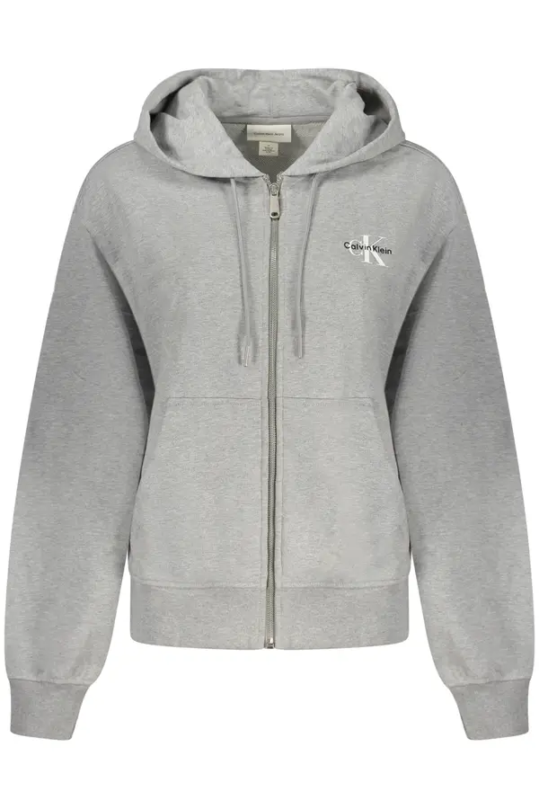 Calvin Klein CALVIN KLEIN WOMEN'S ZIPPED SWEATSHIRT GREY